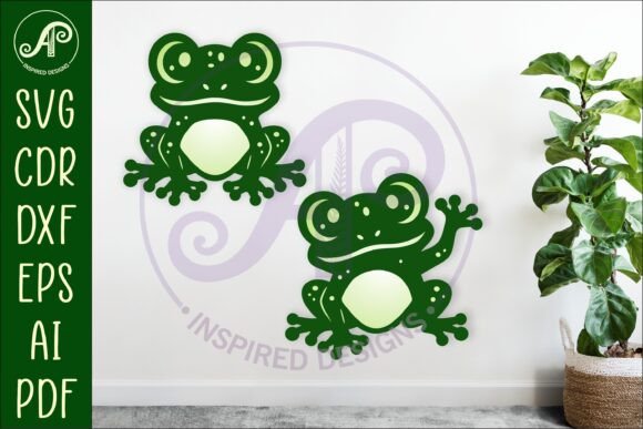 Cute Frogs: SVG Laser Cut File for Creative Projects