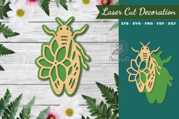 Flower Bee Laser Cut Decoration 2: Elevate Your Creative Projects