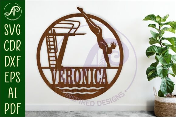 High Dive Female Name Sign Design for La