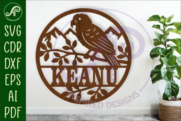 Kea New Zealand Bird Themed Name Sign