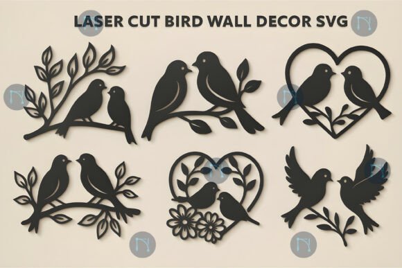 Laser Cut Bird Wall Decor SVG Bundle