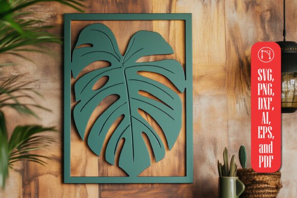Laser Cut Monstera Wall Art SVG Cut File