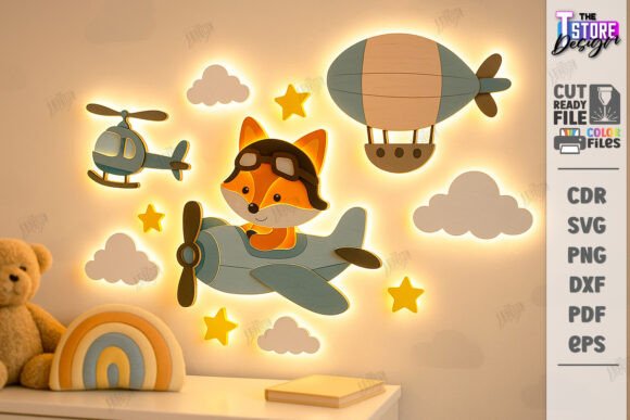 Nursery Luminous Wall Décor Laser Cut