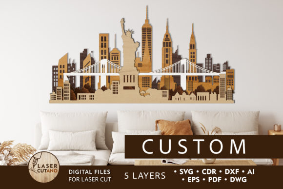 Skyline Custom Laser Cut File: Your Digital Design Blueprint