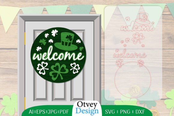 St. Patrick's Day Door Hanger Lasercut