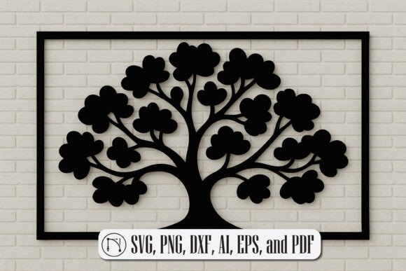 Tree Wall Panel Laser Cut SVG Design